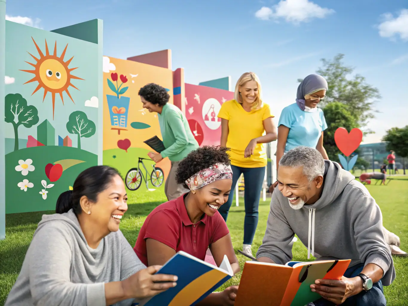 A diverse group of community members participating in a health and wellness workshop, highlighting AHNAC's focus on promoting healthy lifestyles and preventative care.